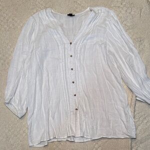 a.n.a White Button-Down Women's Shirt